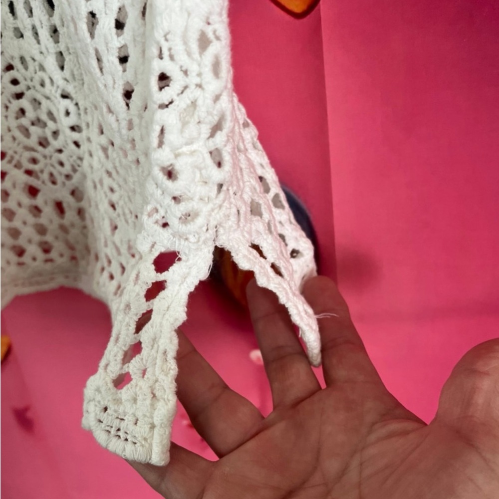 La Blanca Coverup RESORT WEAR new White Crochet Swim Cover-Up - Picture 8 of 12